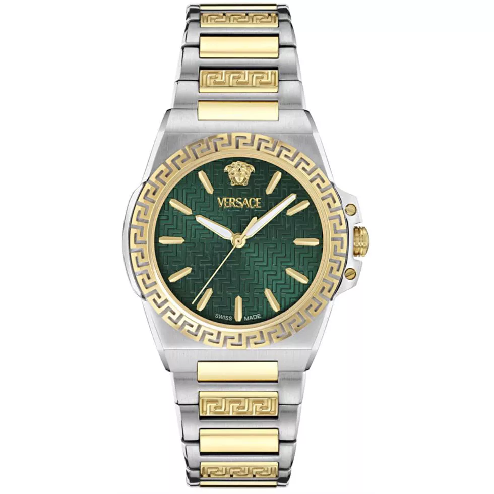 Versace Greca Reaction Bracelet Green Watch 38mm