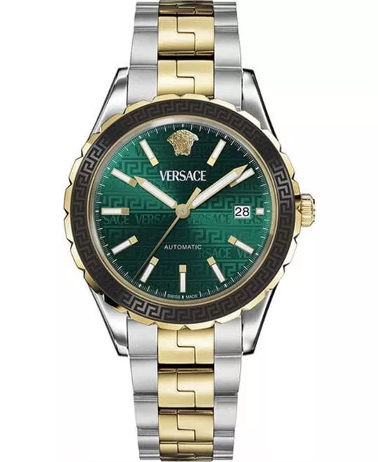 Versace Hellenyium Automatic Green Dial Watch 42mm