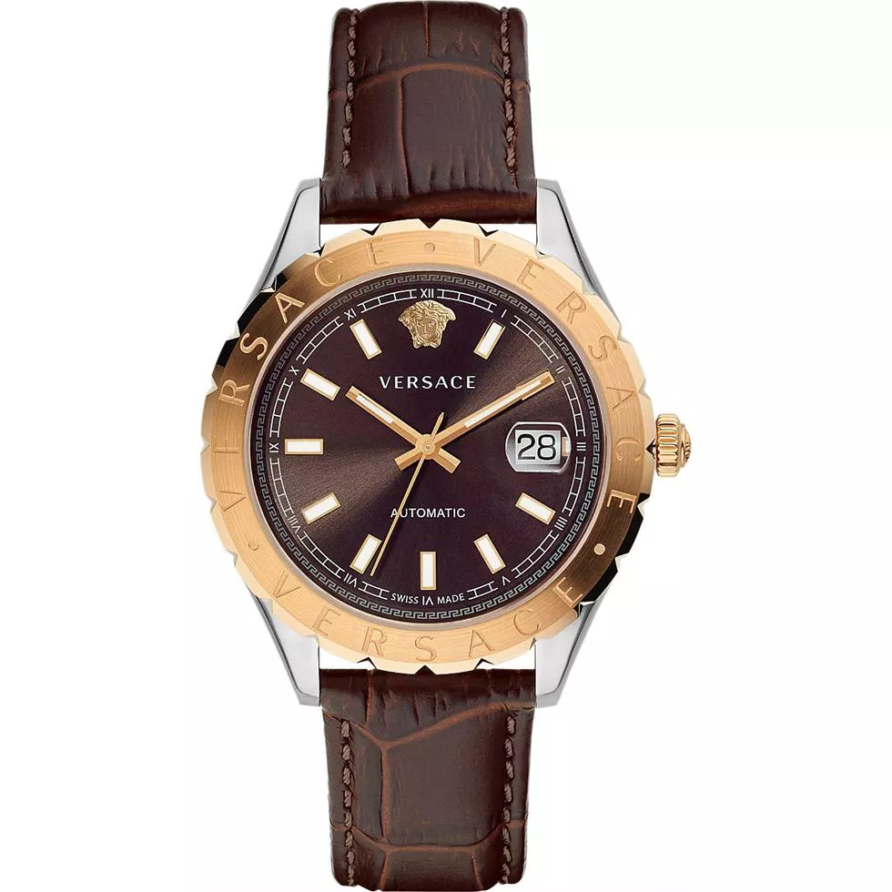 Versace Hellenyium Brown Auto Watch 42mm