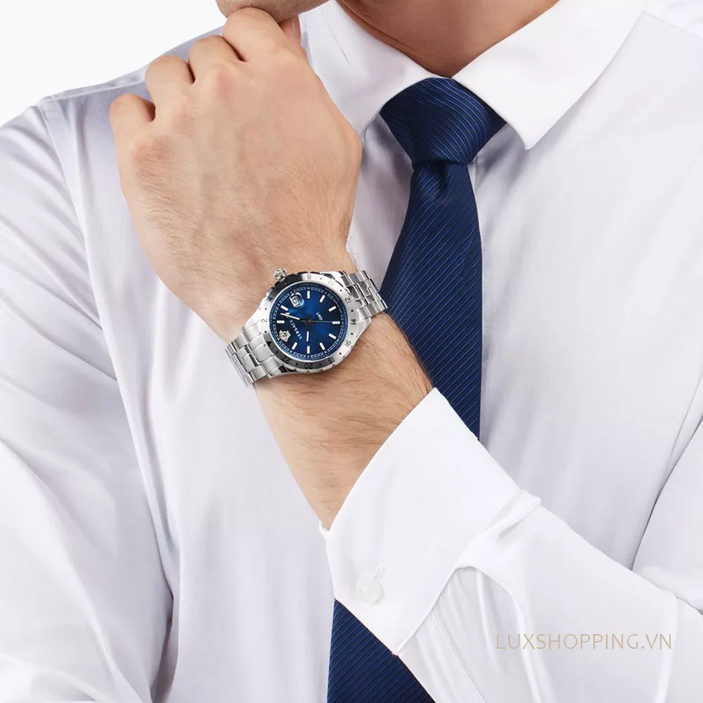 Versace HELLENYIUM GMT Swiss Watch 42mm