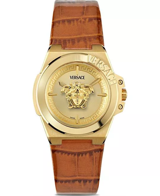 Versace Hera Brown Tone Watch 37mm