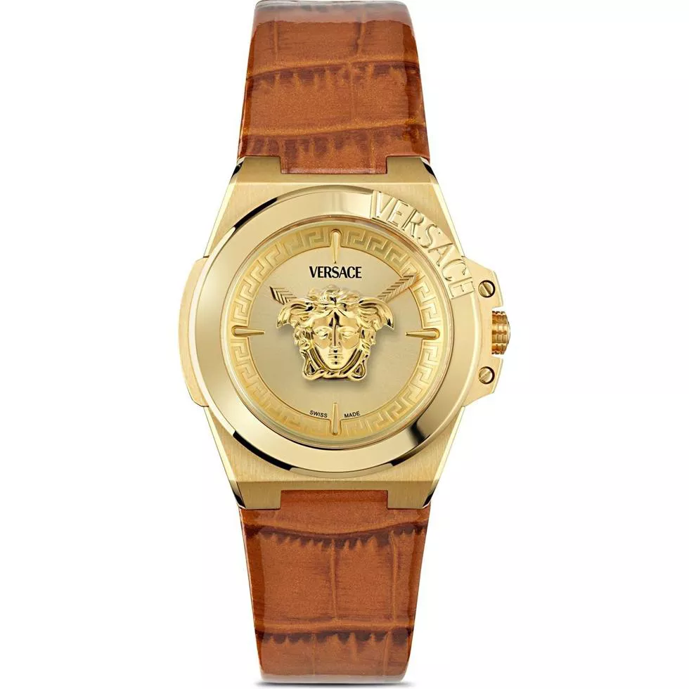 Versace Hera Brown Tone Watch 37mm