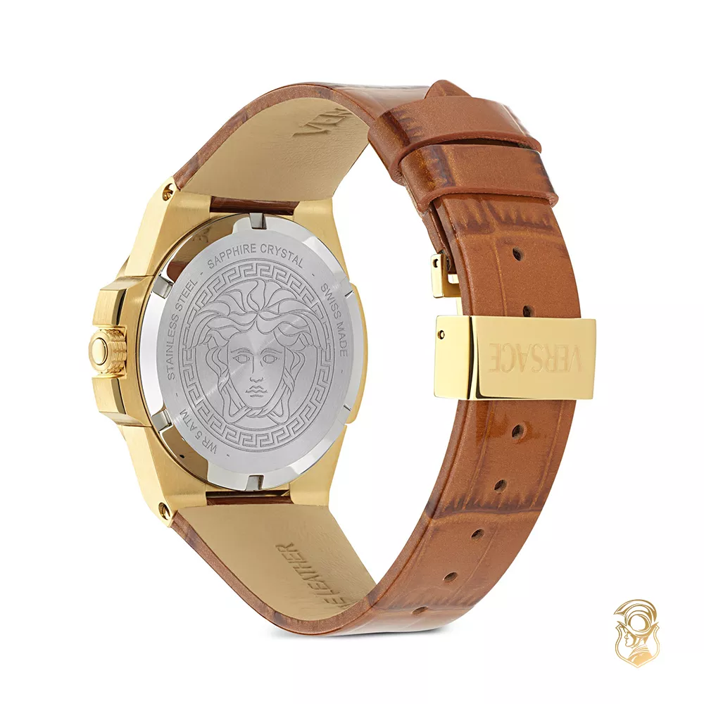 Versace Hera Brown Tone Watch 37mm