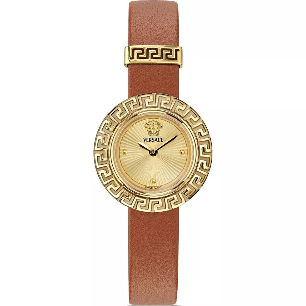 Versace La Greca Brown Watch 28mm