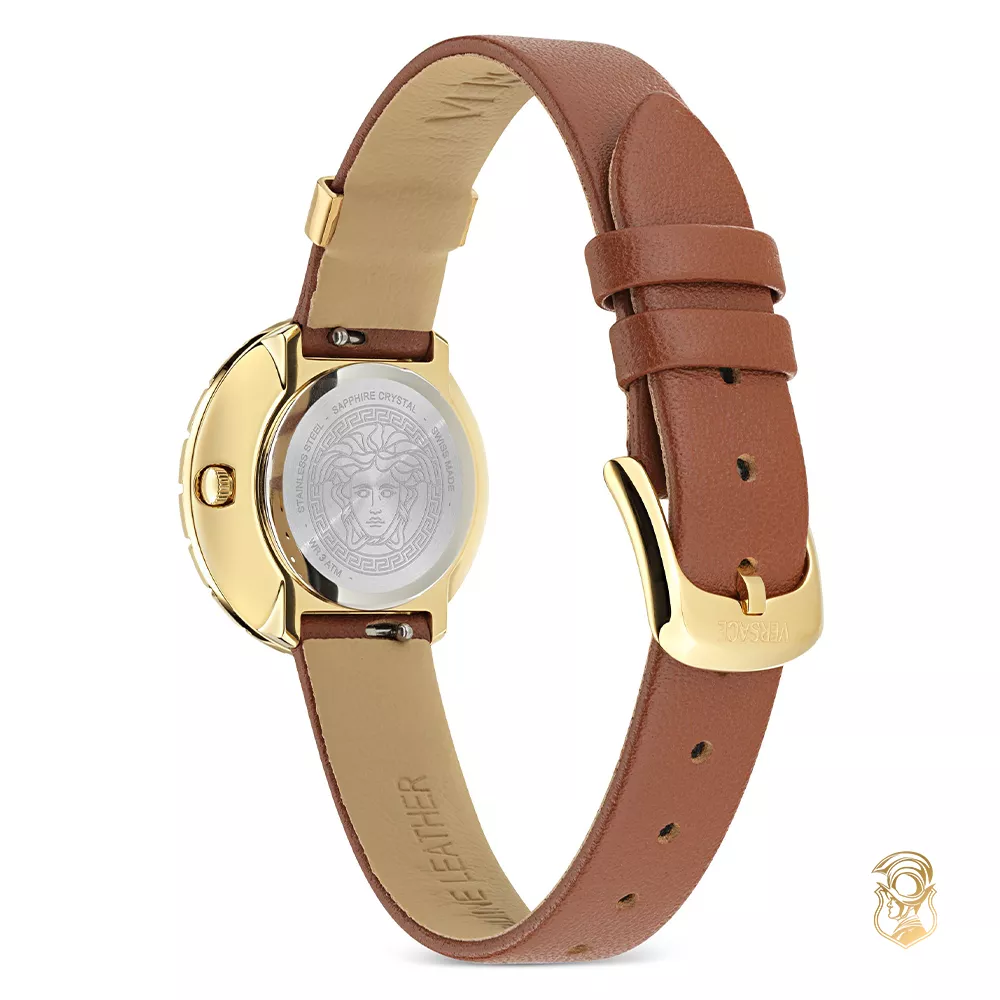 Versace La Greca Brown Watch 28mm