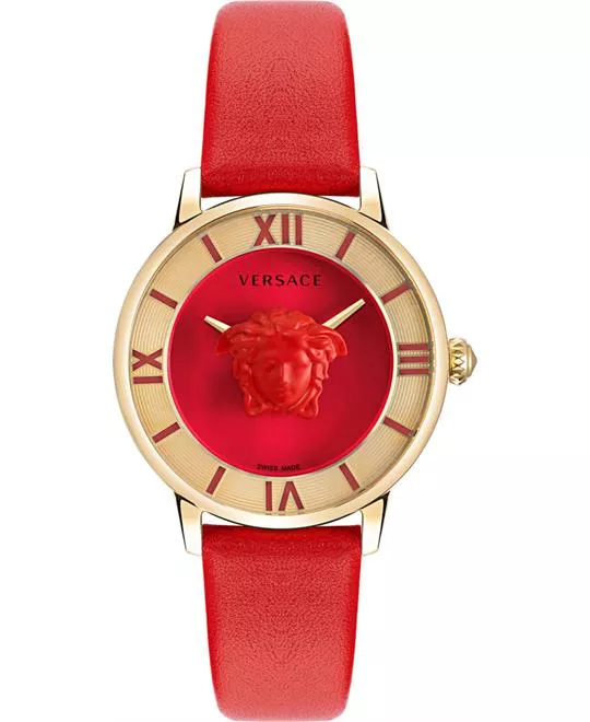 Versace La Medusa Leather Watch 38mm