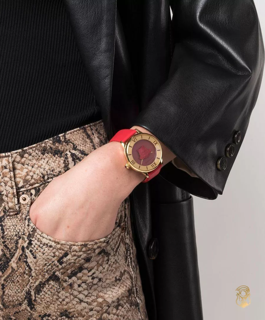 Versace La Medusa Leather Watch 38mm