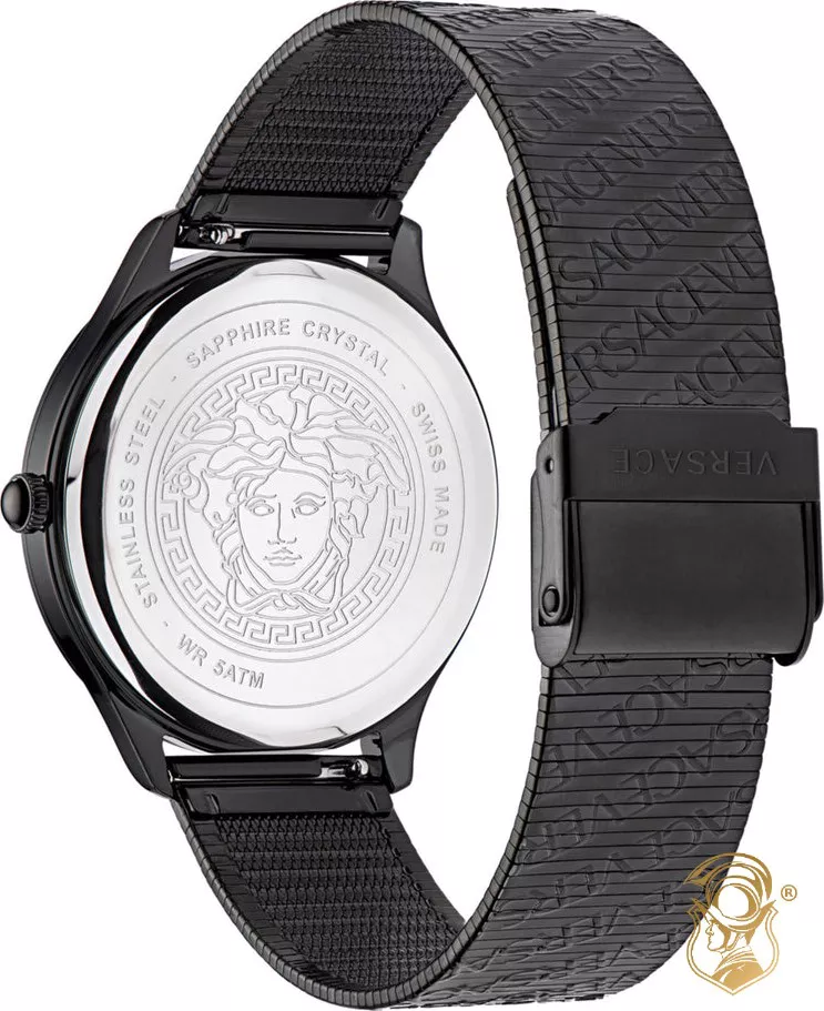 Versace Logo Halo Leather Watch 38mm