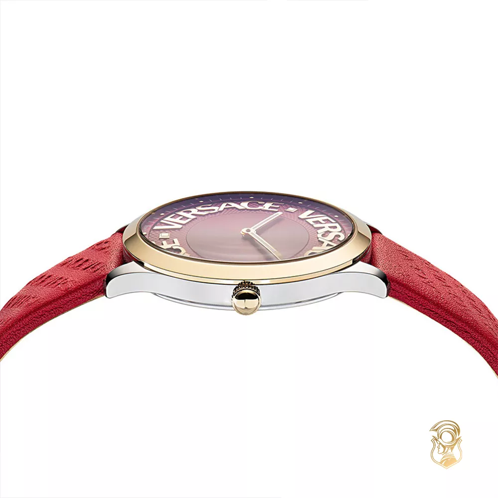 Versace Logo Halo Red Tone Watch 38mm