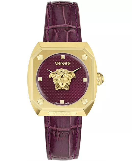 Versace Medusa Antares Leather Watch 35mm