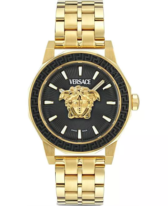 Versace Medusa Deco Gold Tone Watch 43 mm