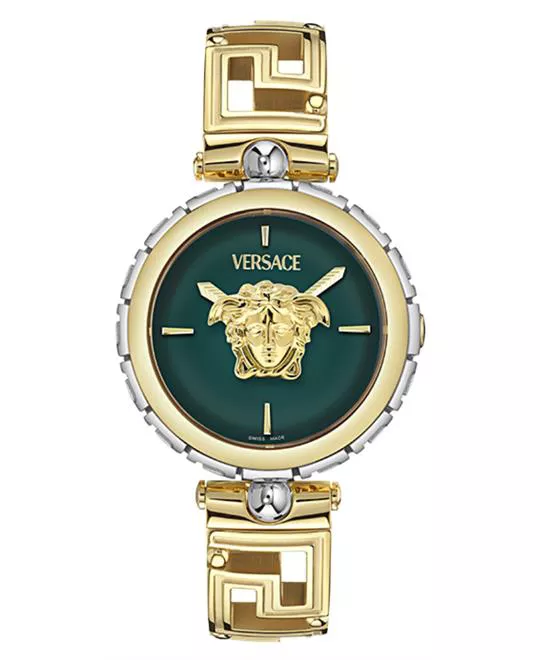 Versace Medusa Jewel Bracelet Green Watch 34mm 