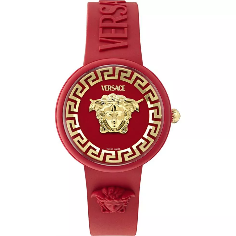 Versace Medusa Pop Red-Tone Watch 39mm