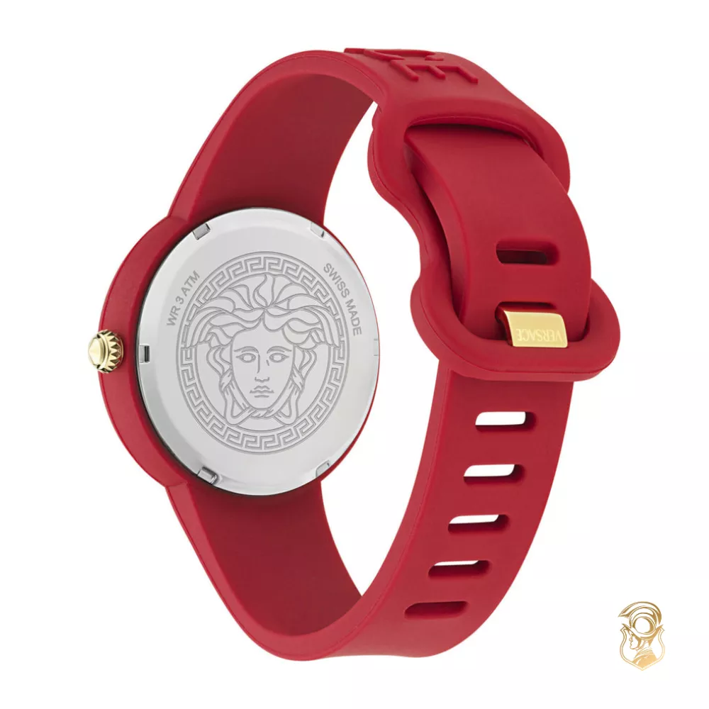 Versace Medusa Pop Red-Tone Watch 39mm