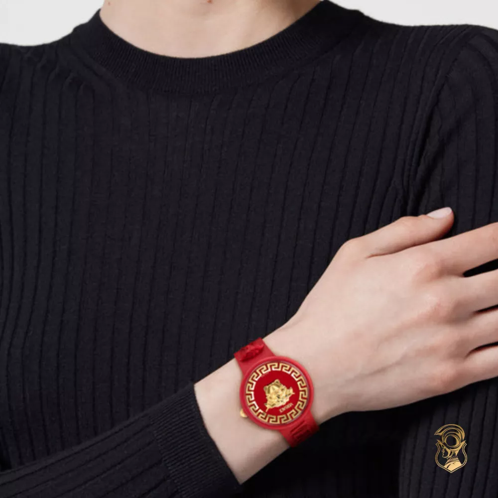 Versace Medusa Pop Red-Tone Watch 39mm