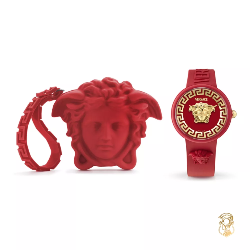 Versace Medusa Pop Red-Tone Watch 39mm