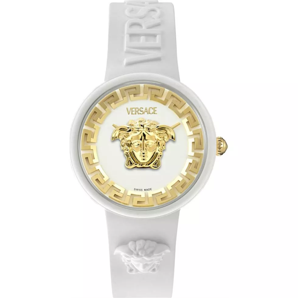 Versace Medusa Pop White-Tone Watch 39mm