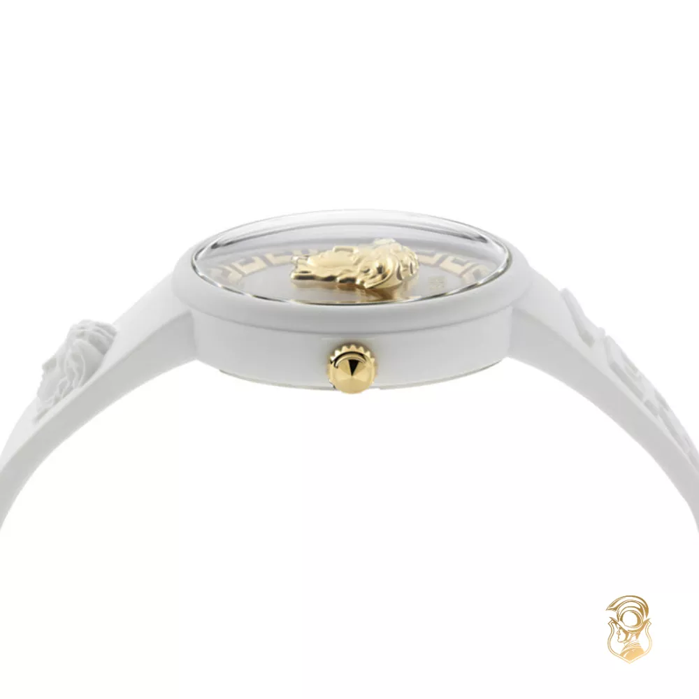 Versace Medusa Pop White-Tone Watch 39mm