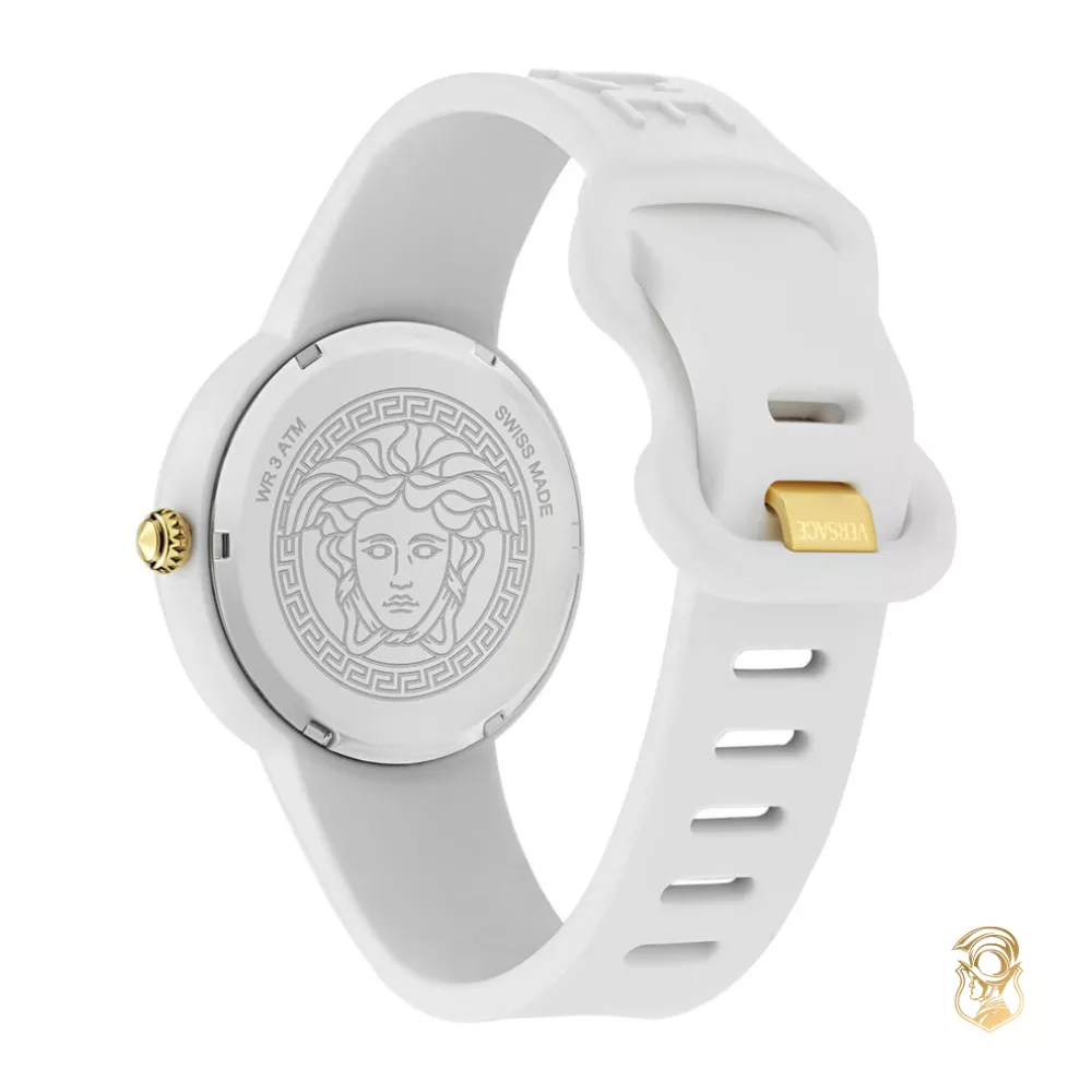 Versace Medusa Pop White-Tone Watch 39mm