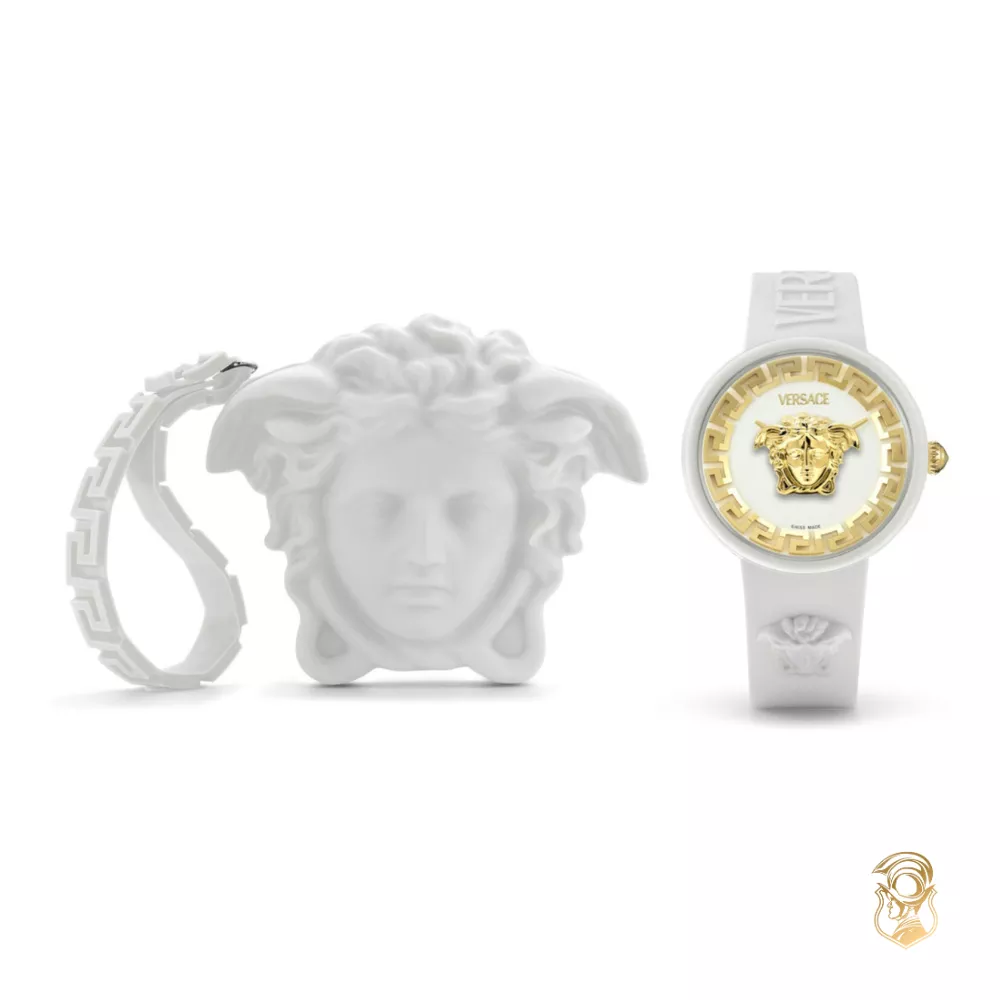 Versace Medusa Pop White-Tone Watch 39mm