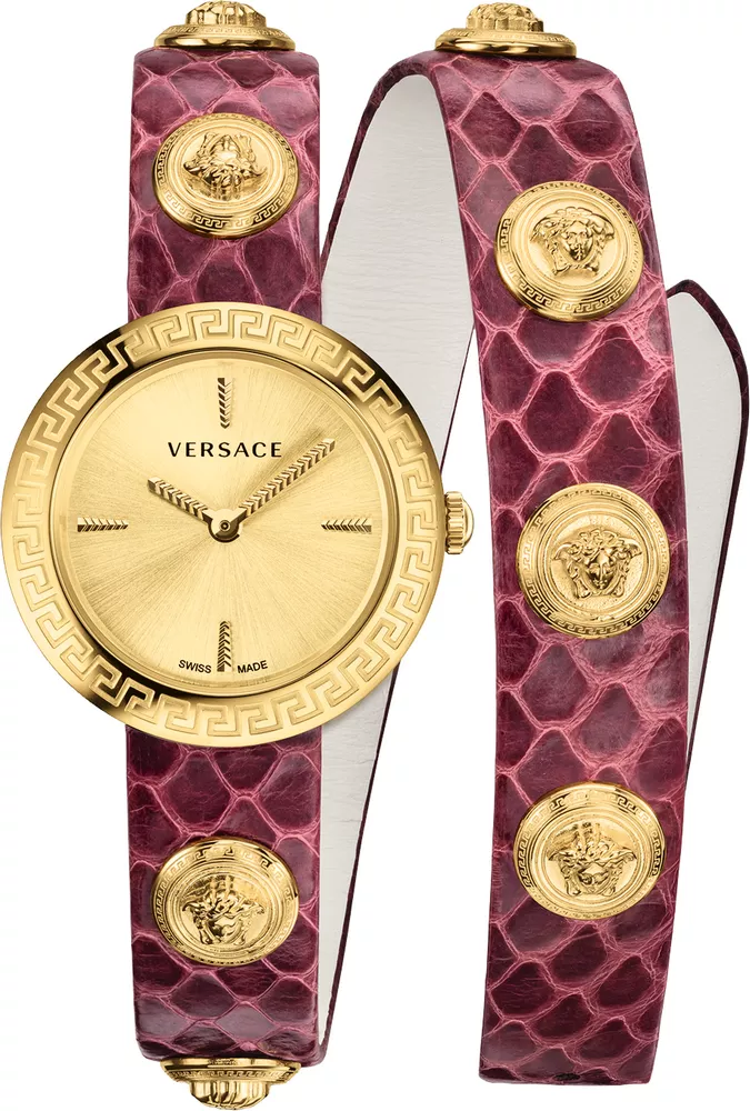 Versace Medusa Stud Icon Burgundy Watch 28mm