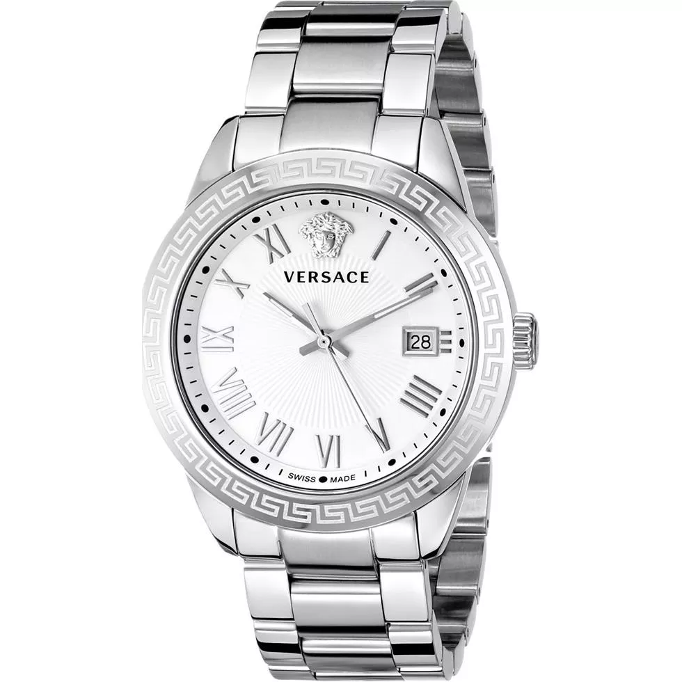 Versace Pair Analog Silver Watch 41mm