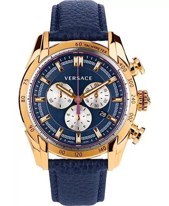 Versace V-Ray Chronograph Gold Watch 44mm