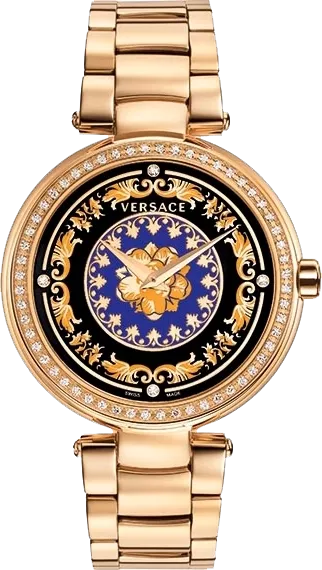 đồng hồ Versace Mystique Foulard Rose Diamond Watch 38mm