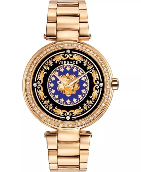 Versace Mystique Foulard Rose Diamond Watch 38mm 