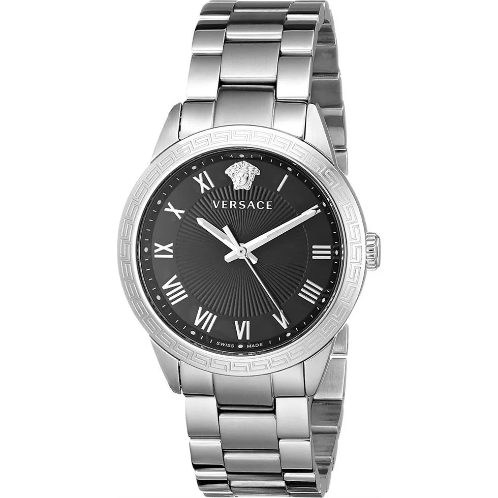 Versace Pair Quartz Silver-Tone Watch 34mm