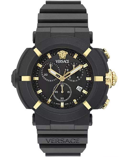 Versace Real Active Chrono Silicone Watch 45mm
