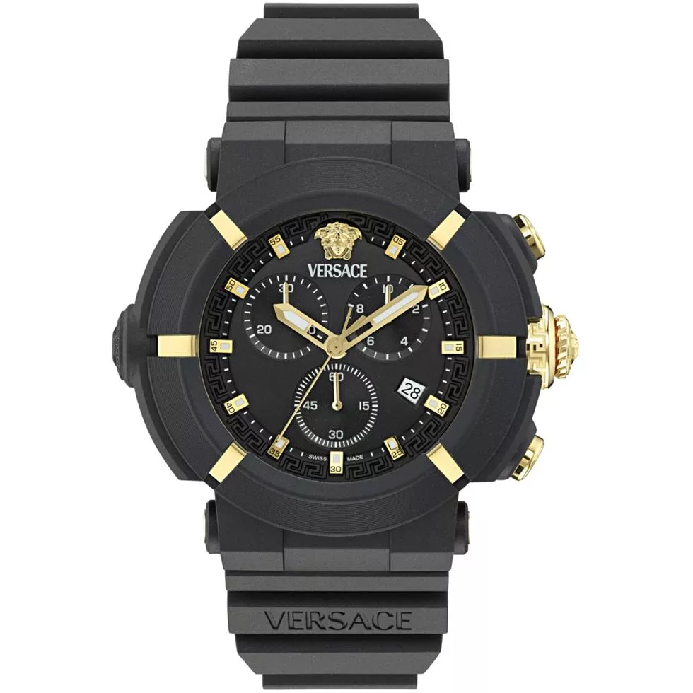Versace Real Active Chrono Silicone Watch 45mm