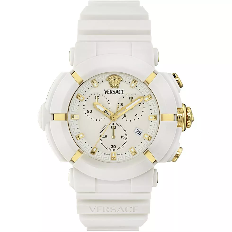 Versace Real Active Chrono Silicone Watch 45mm