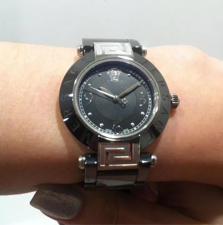 Versace Reve Ceramic 3H Round Watch 35mm