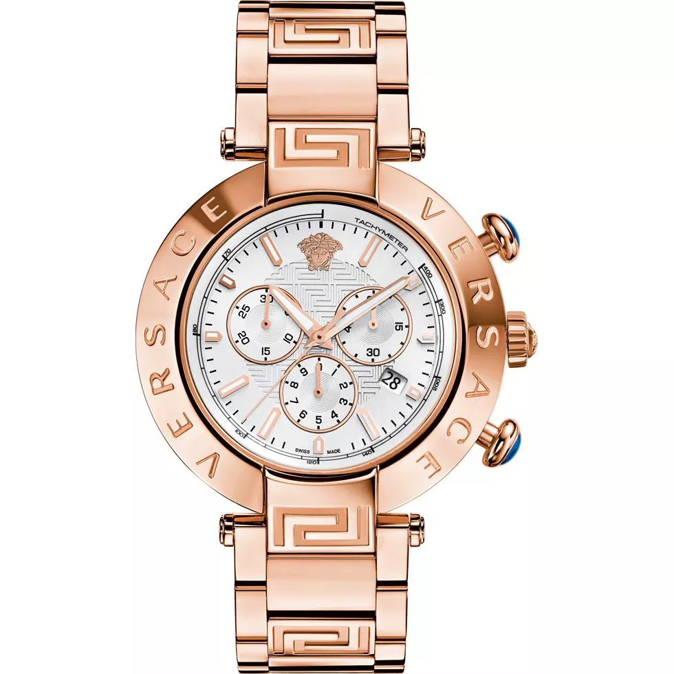 Versace Reve Chrono Rose Gold Watch 46mm