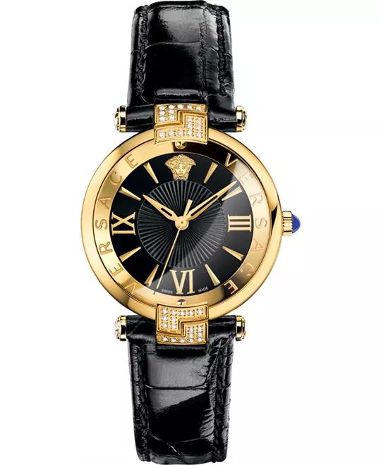 Versace Rêvive Black Enamel Watch 35mm
