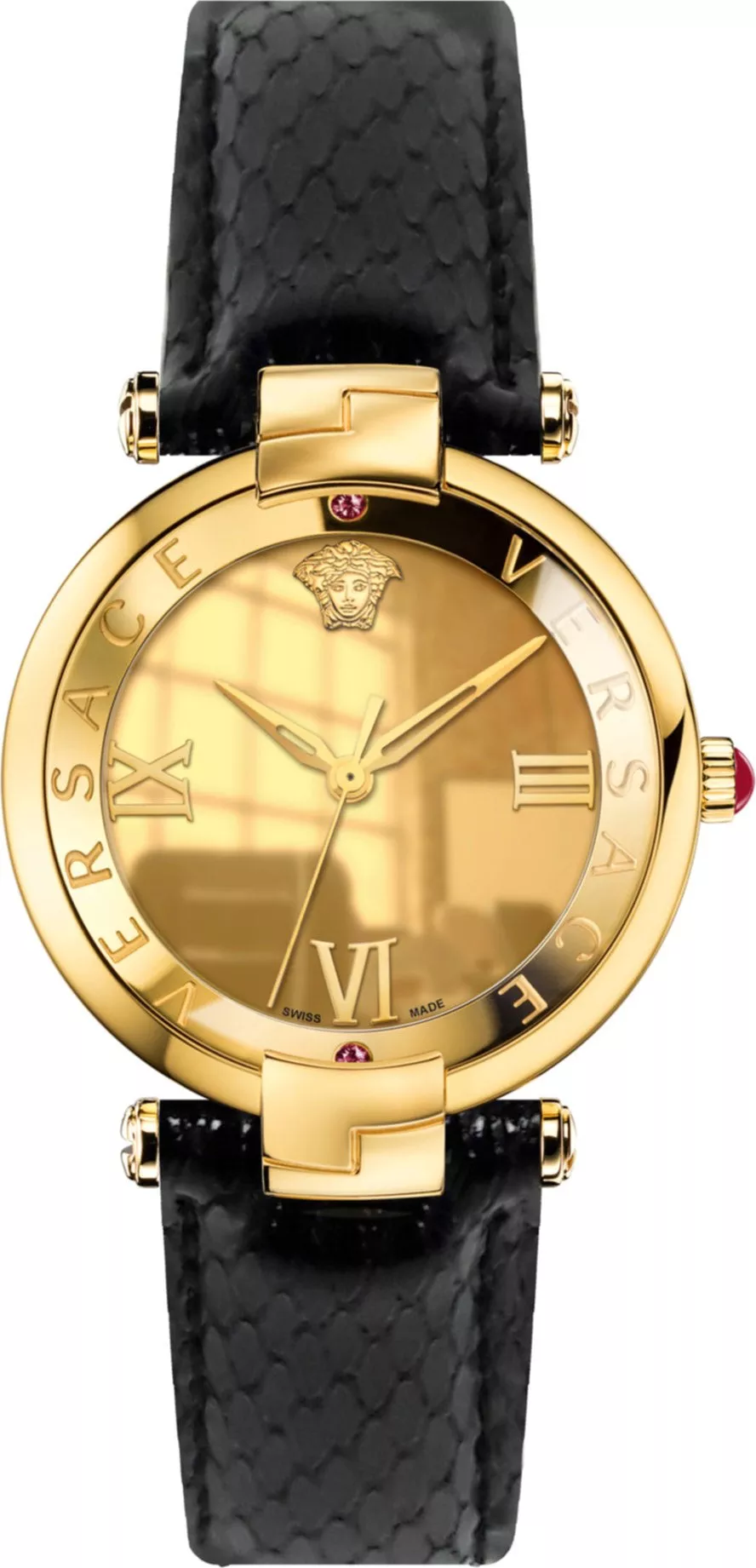 MSP: 100628 Versace Revive Leather Watch 35mm 35,032,000