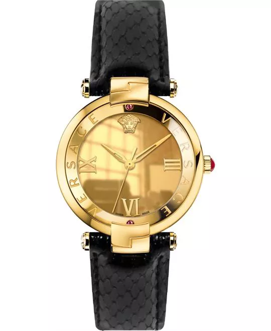 Versace Revive Leather Watch 35mm