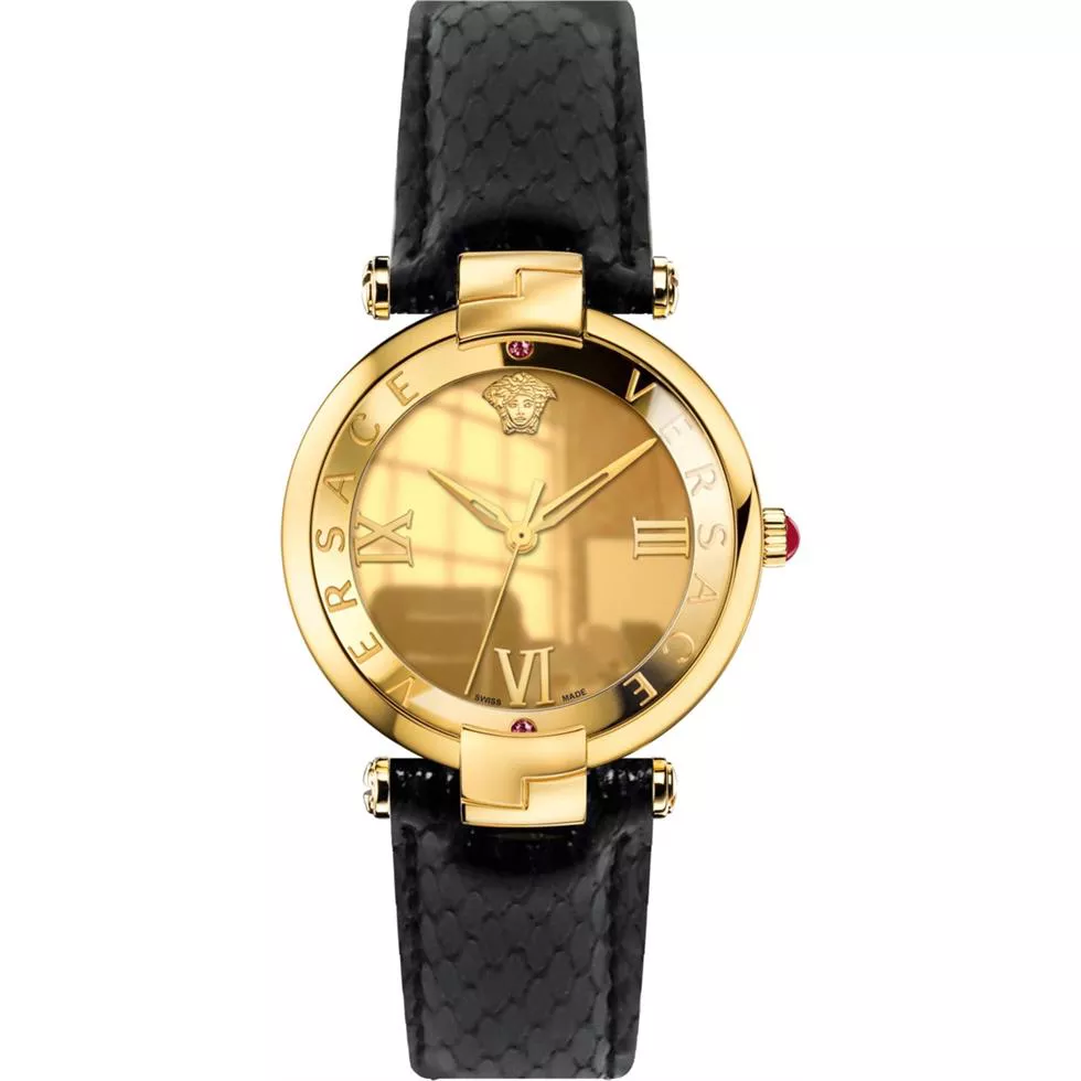Versace Revive Leather Watch 35mm