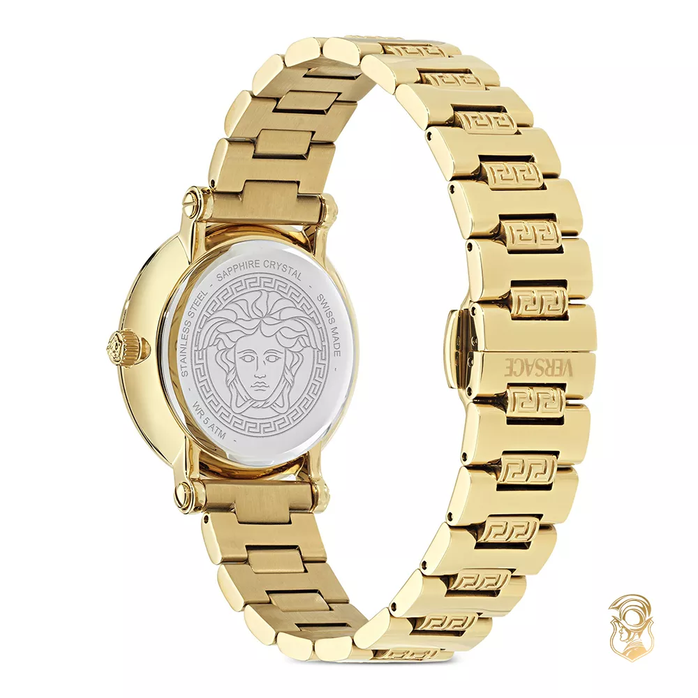 Versace Ronda Gold Tone Watch 35mm