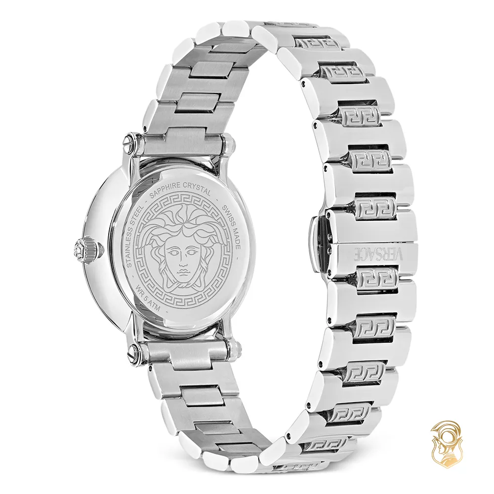 Versace Ronda Silver Watch Set 35mm