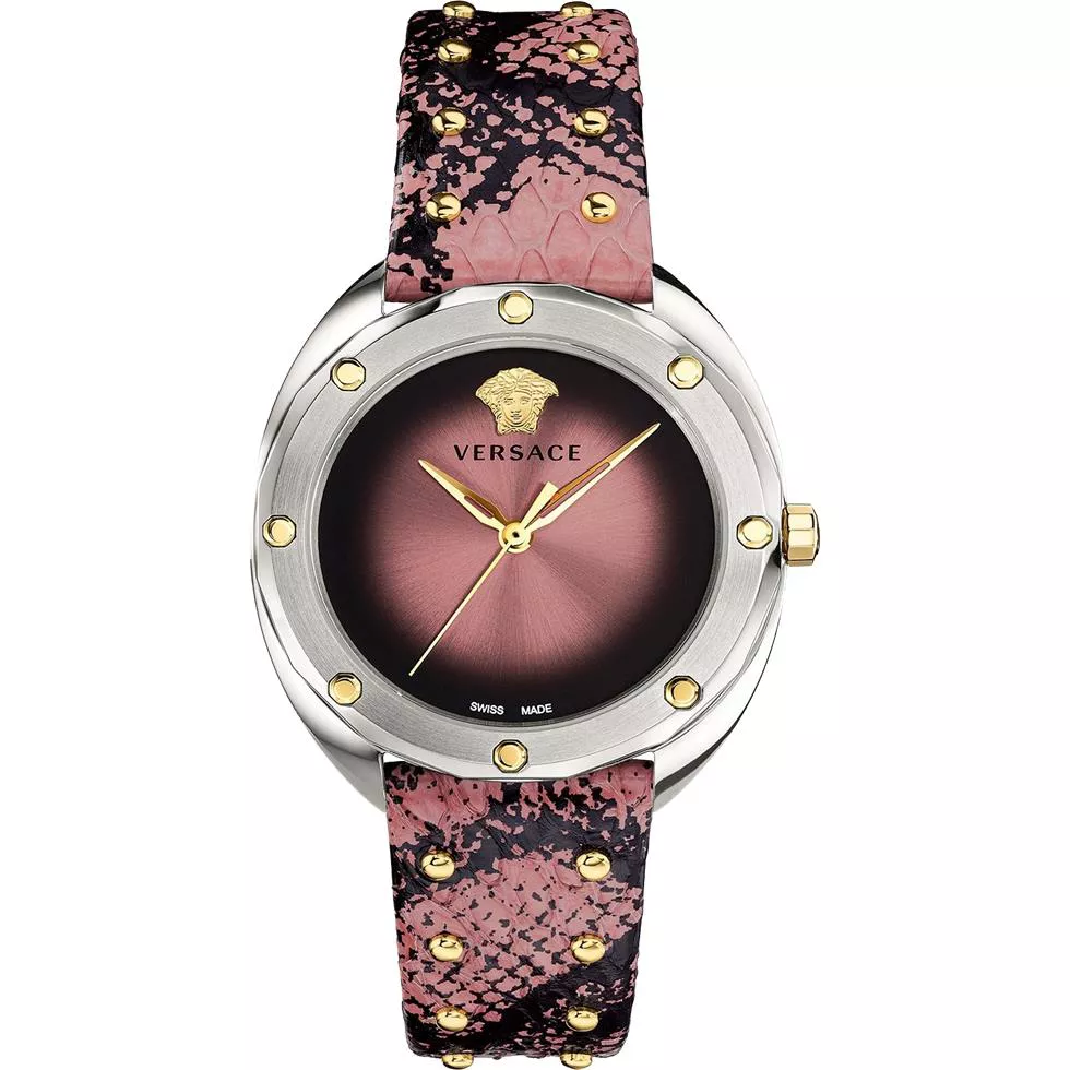 Versace Shadov Dust Pink Elaphe Watch 38mm