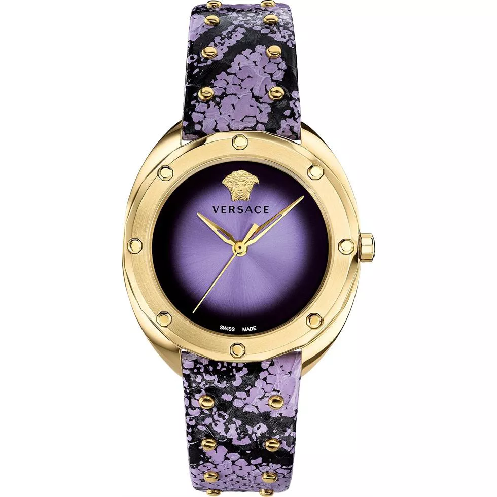 Versace Shadov Lavender Elaphe Watch 38mm