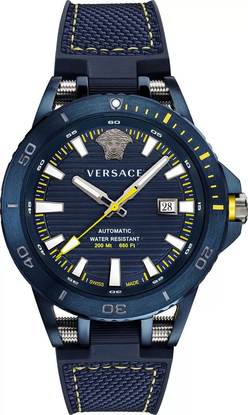 MSP: 87188 Versace Sport Tech Blue Swiss Automatic Watch 45mm 56,120,000