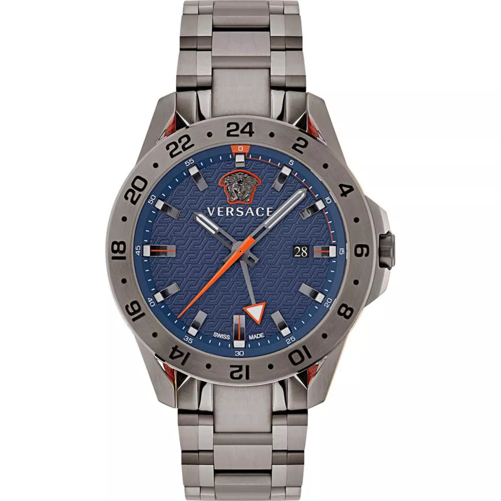 Versace Sport Tech Gmt Bracelet Watch 45mm