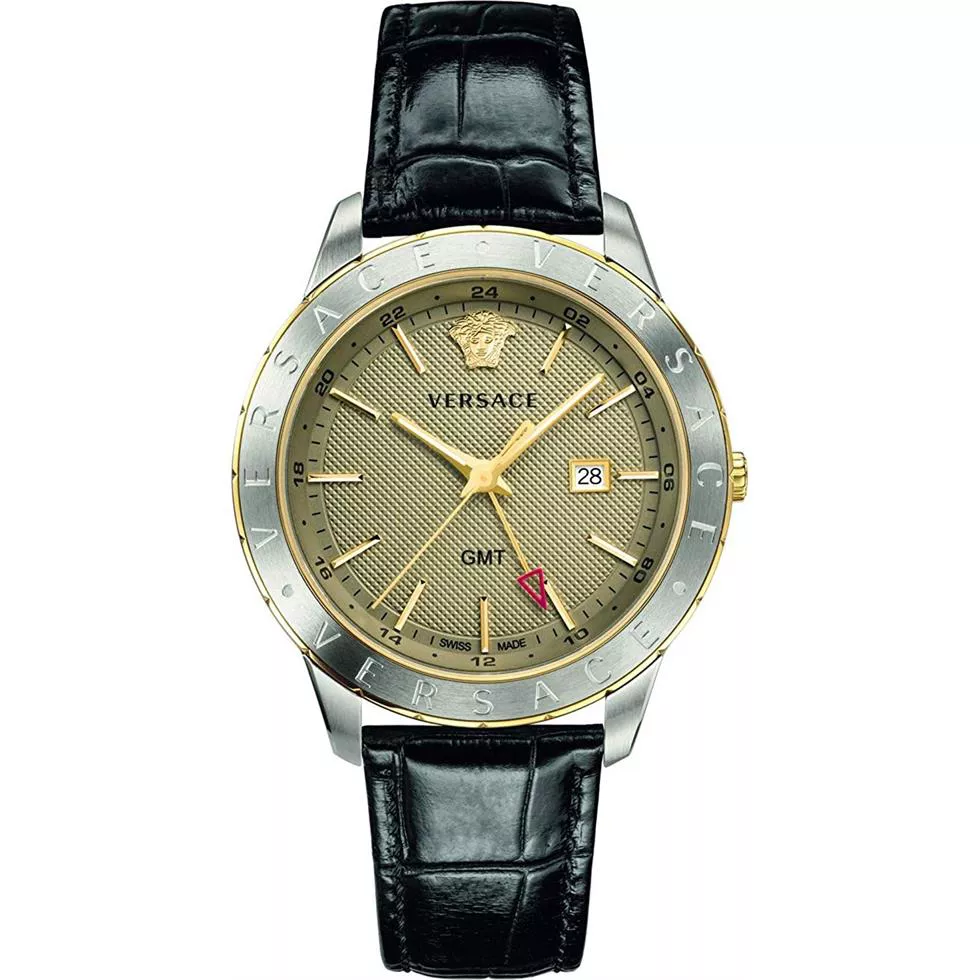 Versace Univers Gmt Wristwatch Watch 43mm  
