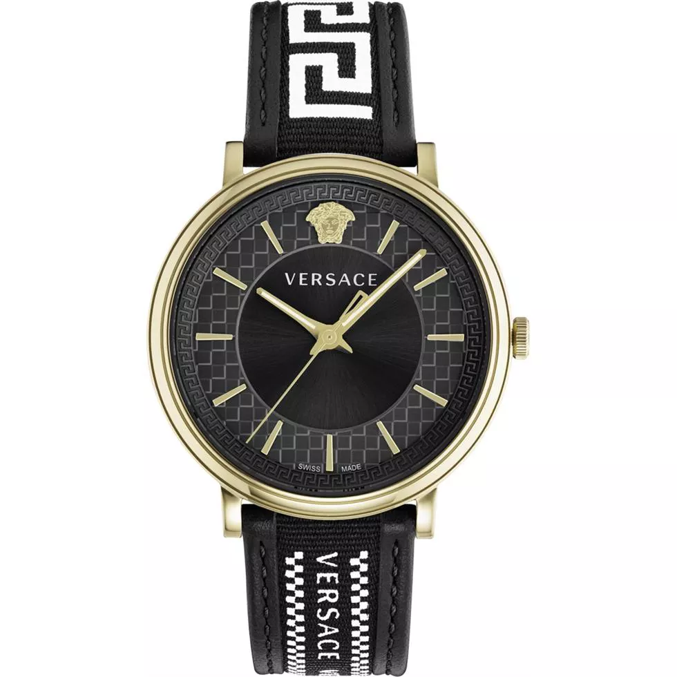 Versace V-Circle Gent Strap Watch 42mm