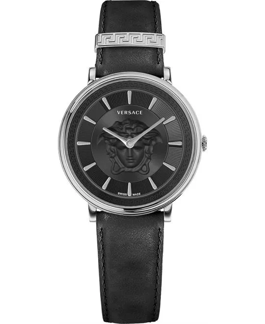 Versace V-Circle Medusa Leather Watch 38mm