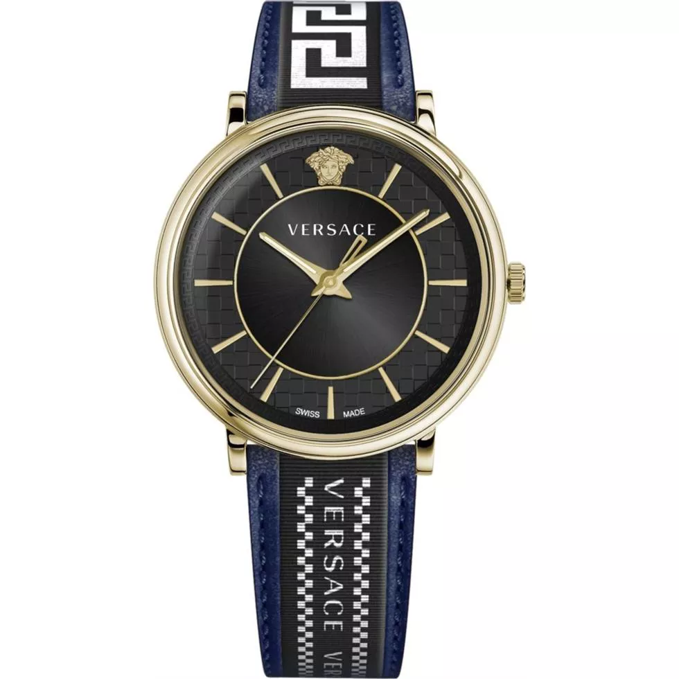 Versace V-Circle Strap Watch 42mm