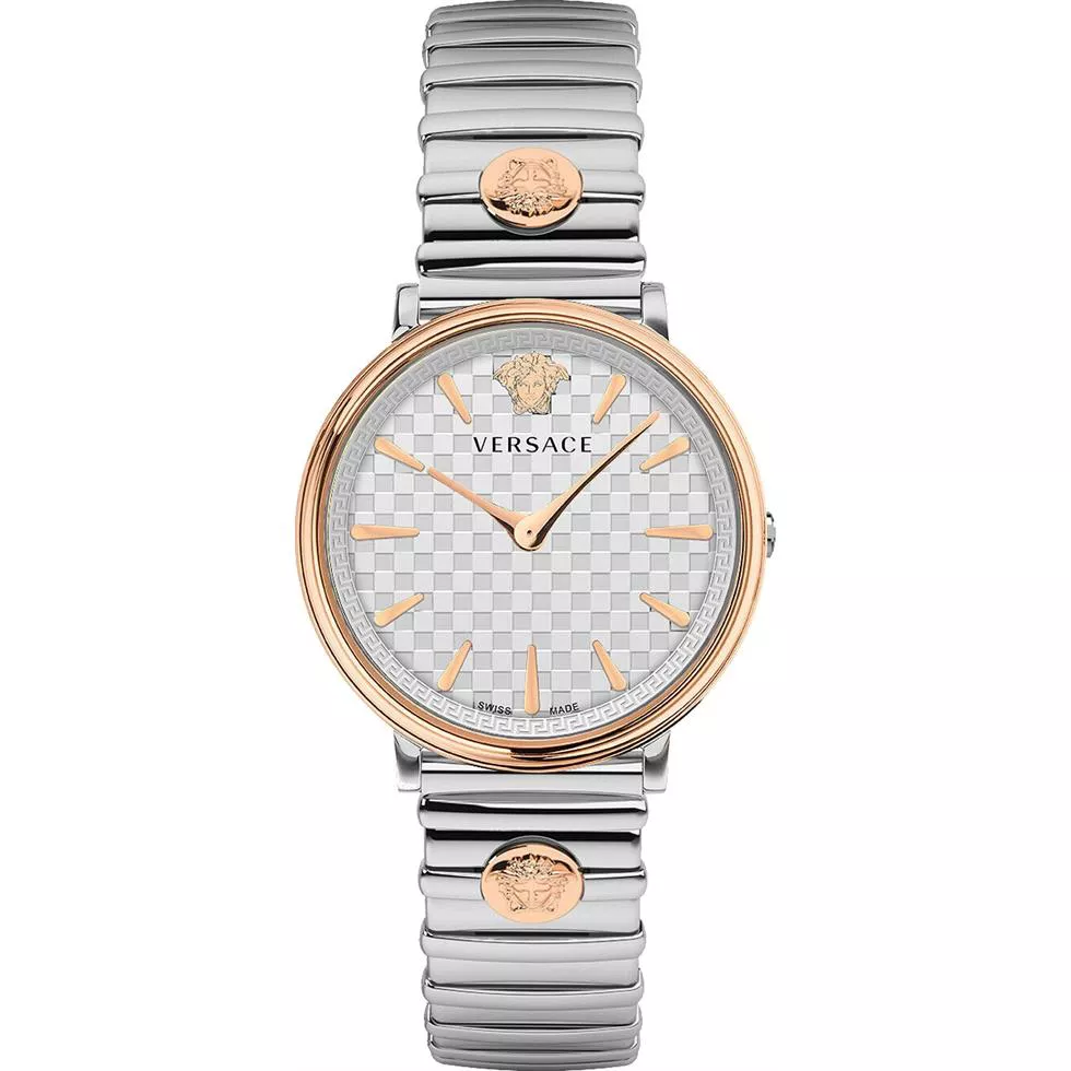 Versace V-Circle Two Tone Watch 38mm